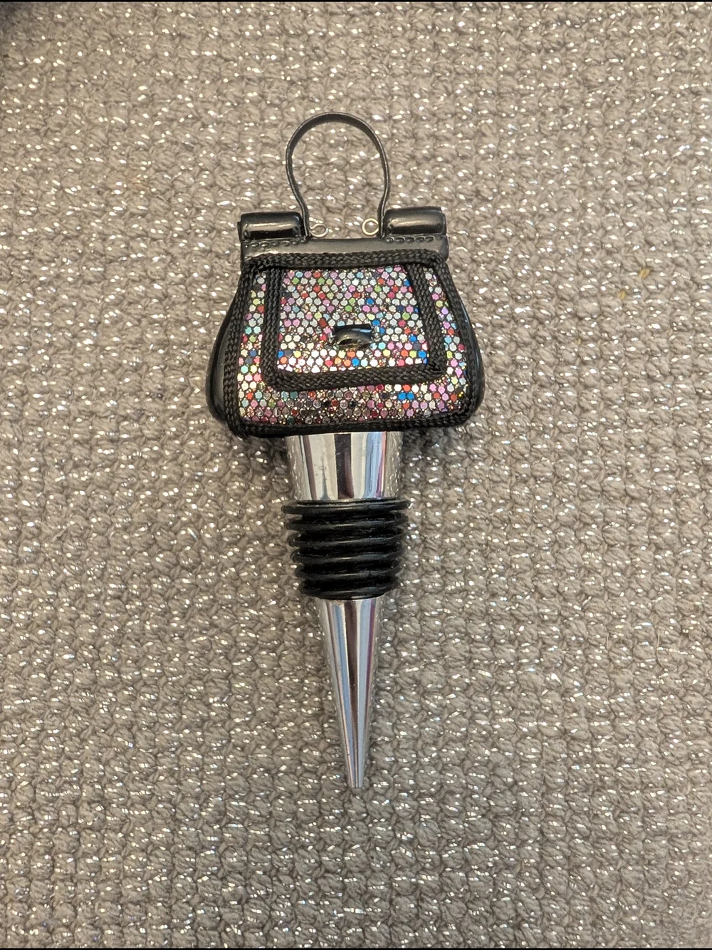 Sparkle Chain Handle Wine Bag